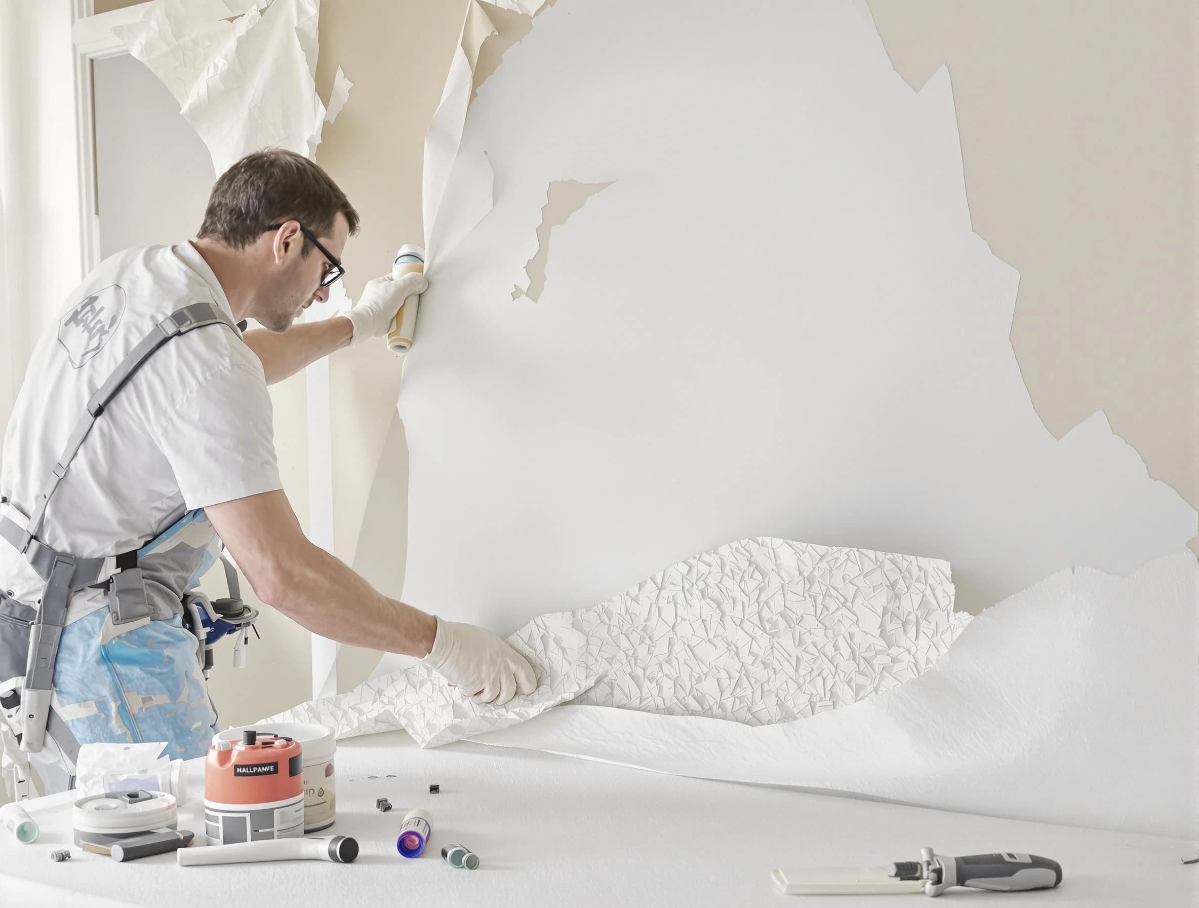 Detailed wallpaper removal and wall prep by North Ridgeville House Painters in North Ridgeville